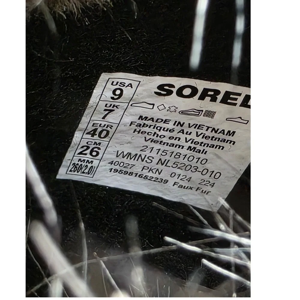 Sorel Joan of Arctic WP Boot Women Size 9 Black Quarry Waterproof Insulated‎ NEW